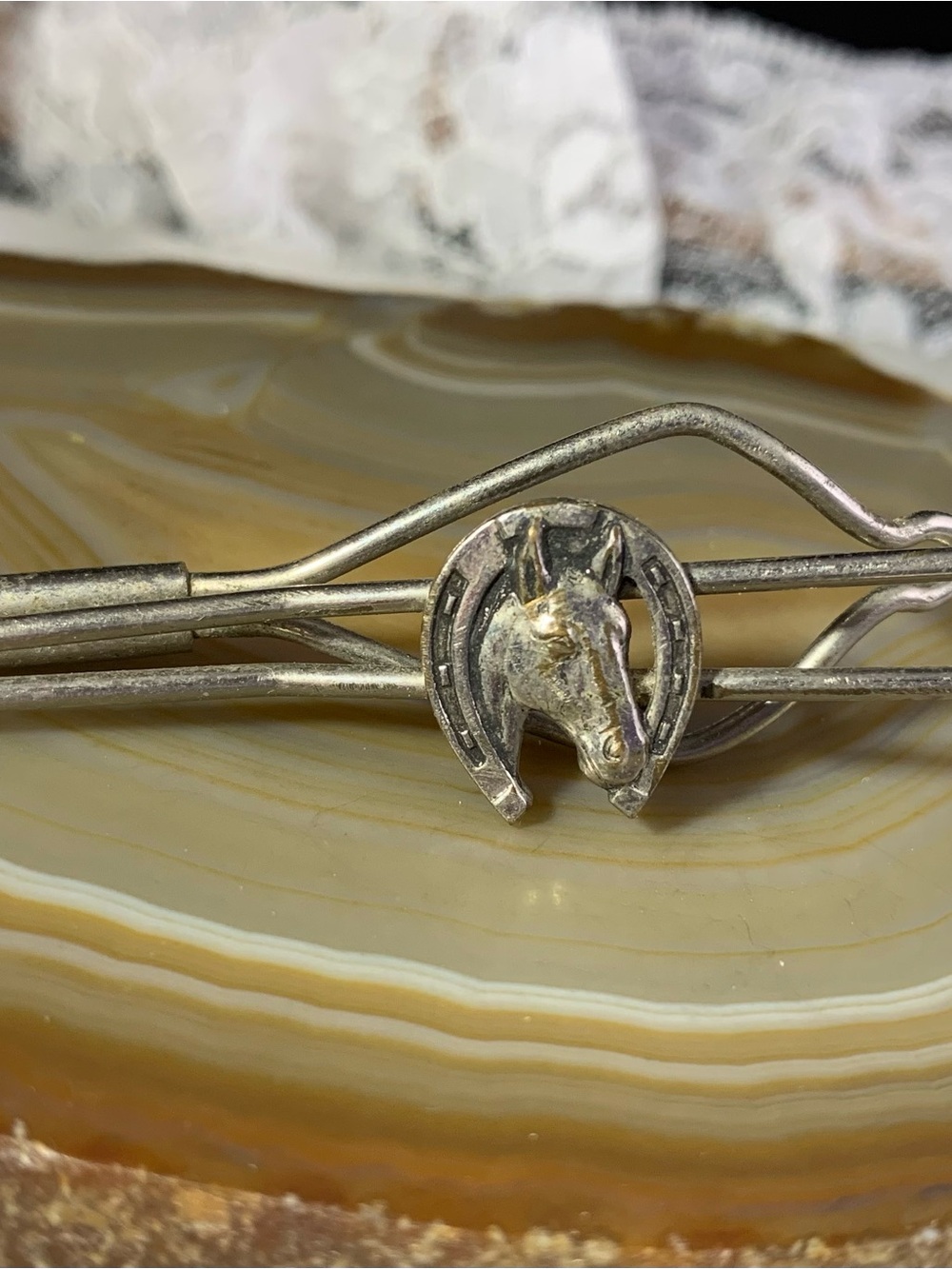 Silver Horse & Horseshoe Tie Clip - Classic Men’s Accessory